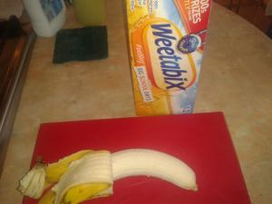 banana and wjeetabix